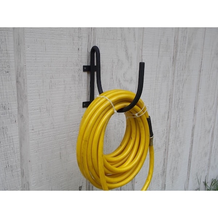 Invernadero Wall Mount Garden Hose Holder Wrought Ion Look Black IN1821979